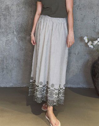 Lou Life Embroidery Long Nederdel